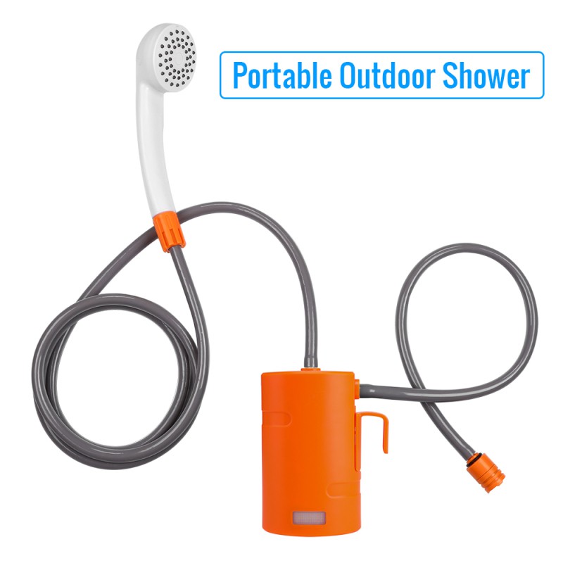 Beach Outdoor Water System IPX7 Waterproof Travel Camping Shower USB Rechargeable 4400mAh Battery Powered Shower Pump for Family Camp/Hiking/Backpacking Elikliv Portable Outdoor Shower 