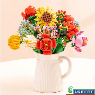 Lego flowers ZHE GAO Building Blocks Flower lego flower bouquet lego ...