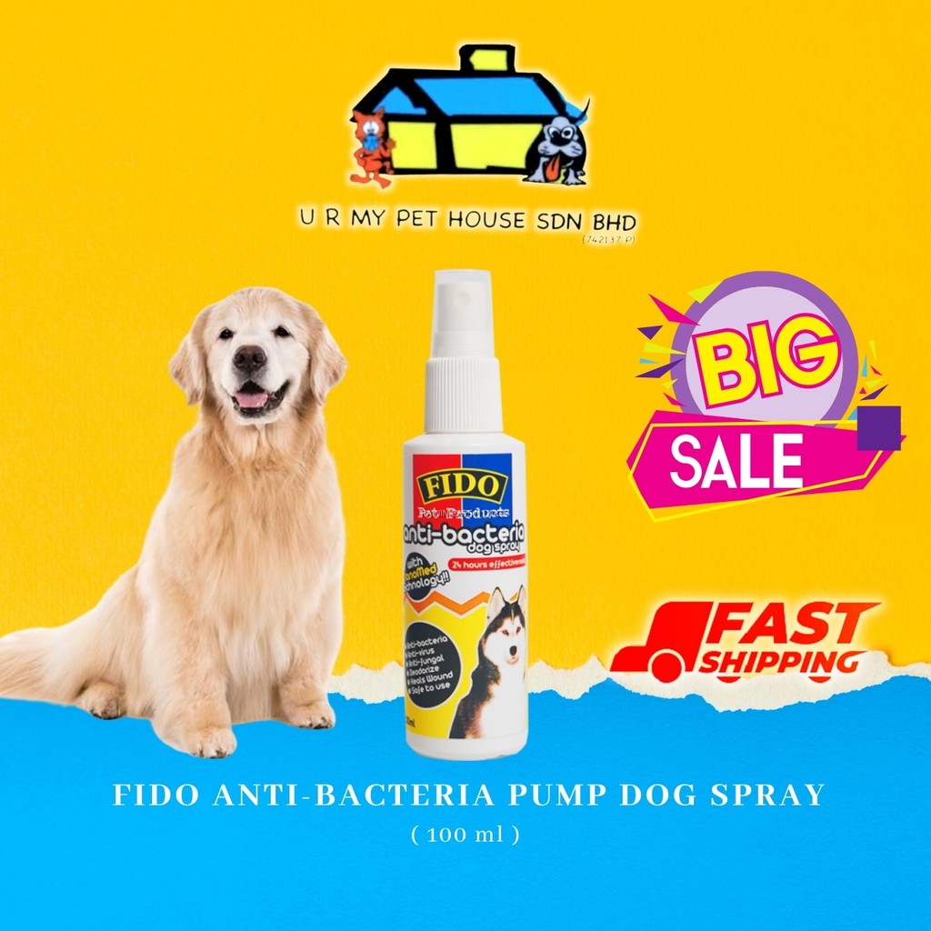FIDO AntiBacteria Pump Dog Spray (100ML) Shopee Malaysia