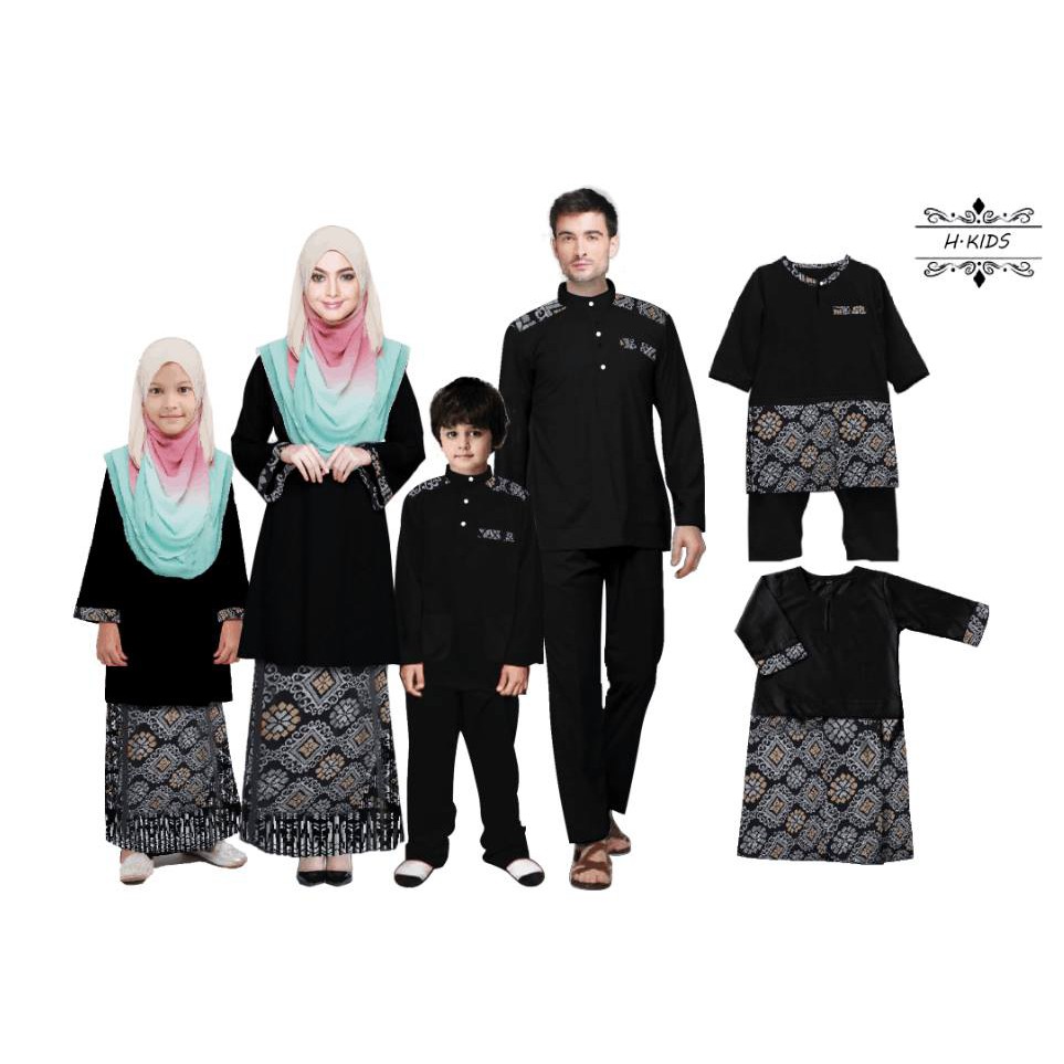  BOY  HITAM SONGKET EXCLUSIVE FAMILY SET BLACK BABY  ROMPER 