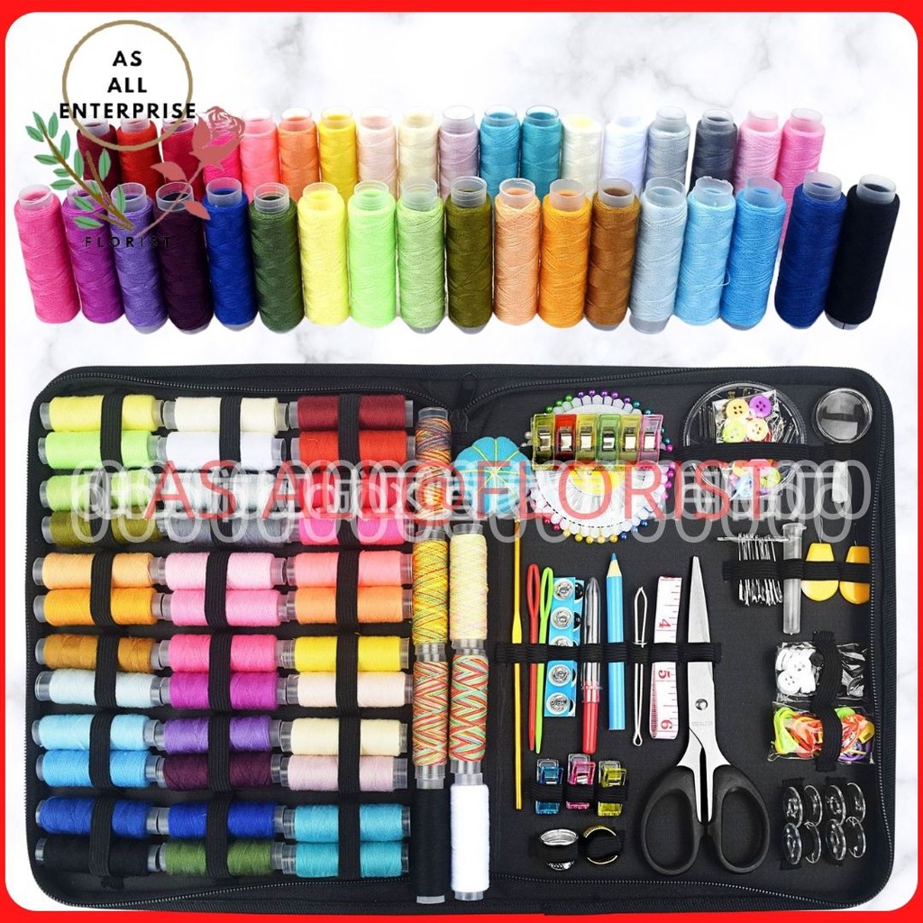 Alat Jahitan Sewing Starter Kit Permulaan Tukang Jahit Tailoring Set Jahitan Jarum Set Bag 