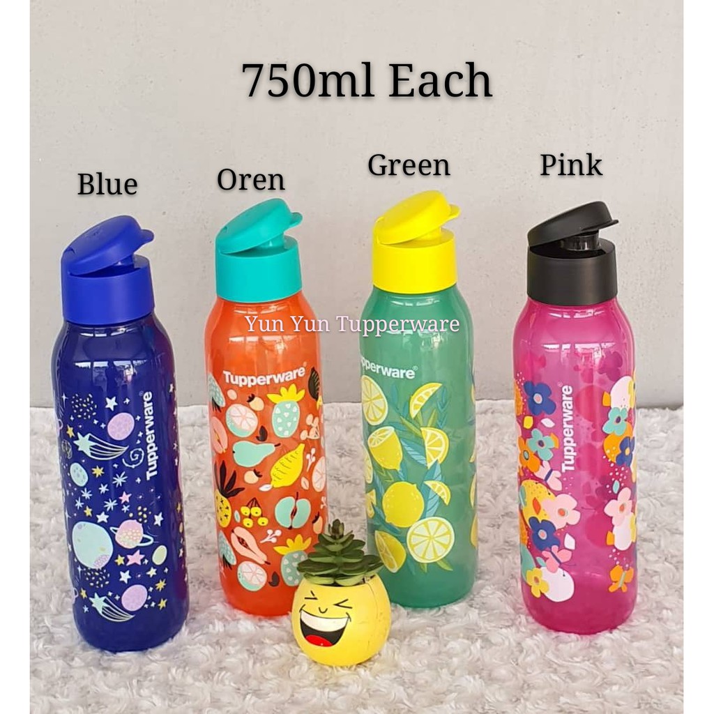 Tupperware Artz Series Eco Bottle (1) 750ml - Green / Pink / Blue / Oren