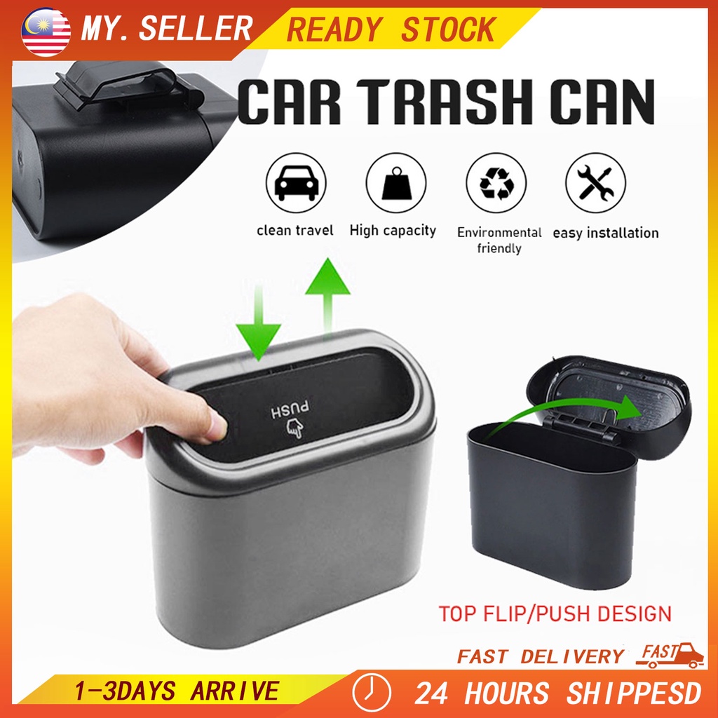 Car Rubbish Bin Trash Bin Universal Dustbin Car Trash Can Mini Car Dust ...