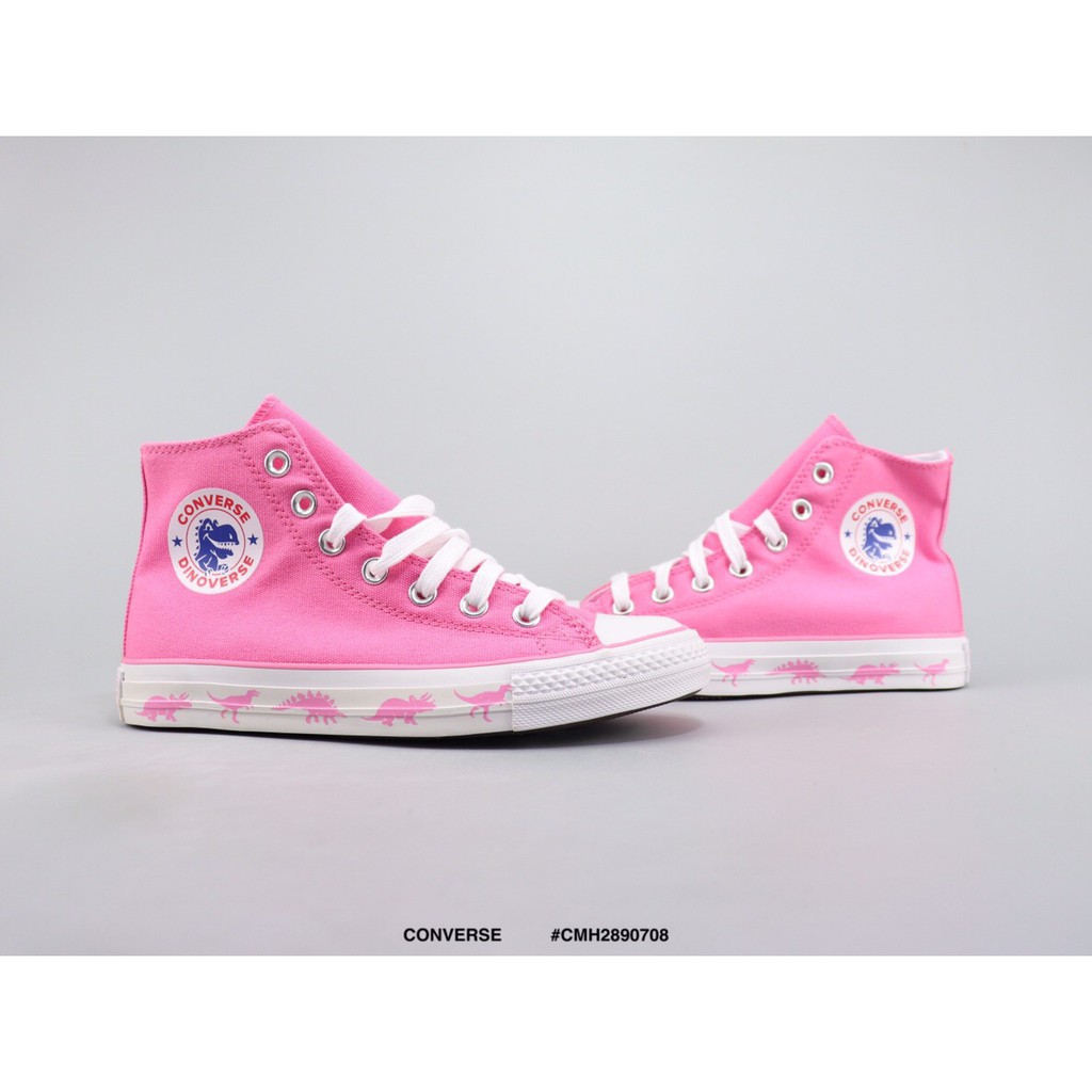 pink dinosaur converse