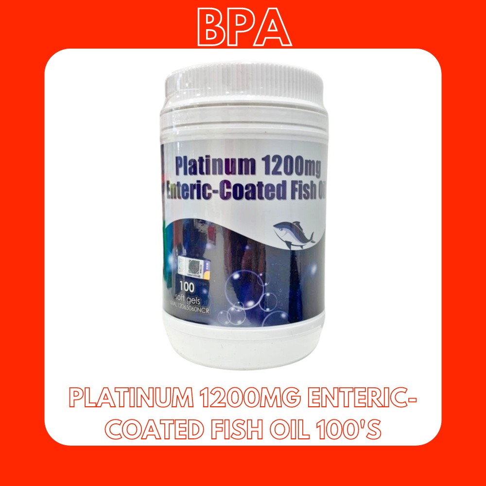 Platinum 1200mg EntericCoated Fish Oil 100 Soft Gels Shopee Malaysia