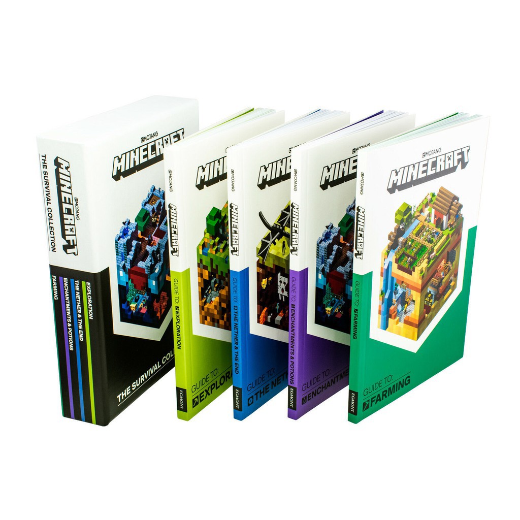 Minecraft Guide To The Survival Collection Guide Books Set Egmond By Mojang Exploration Farming Nether Potions The End Shopee Malaysia