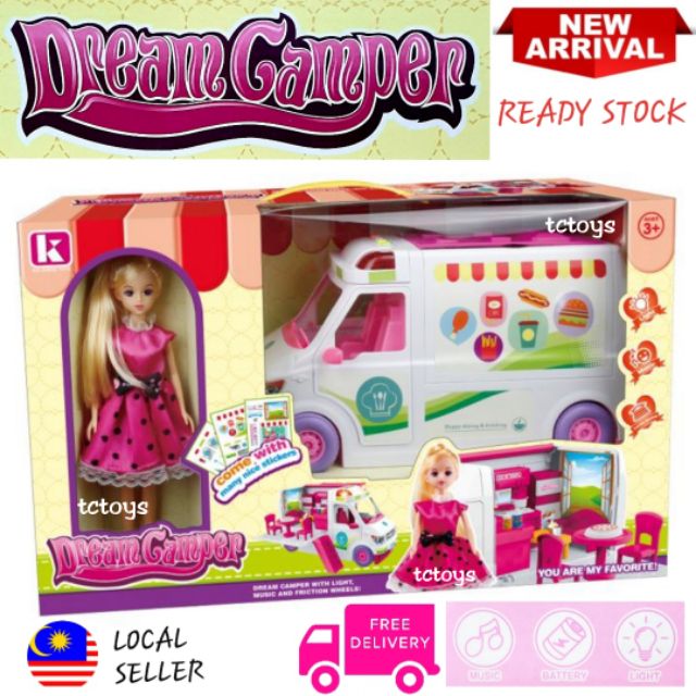 barbie dream camper playset