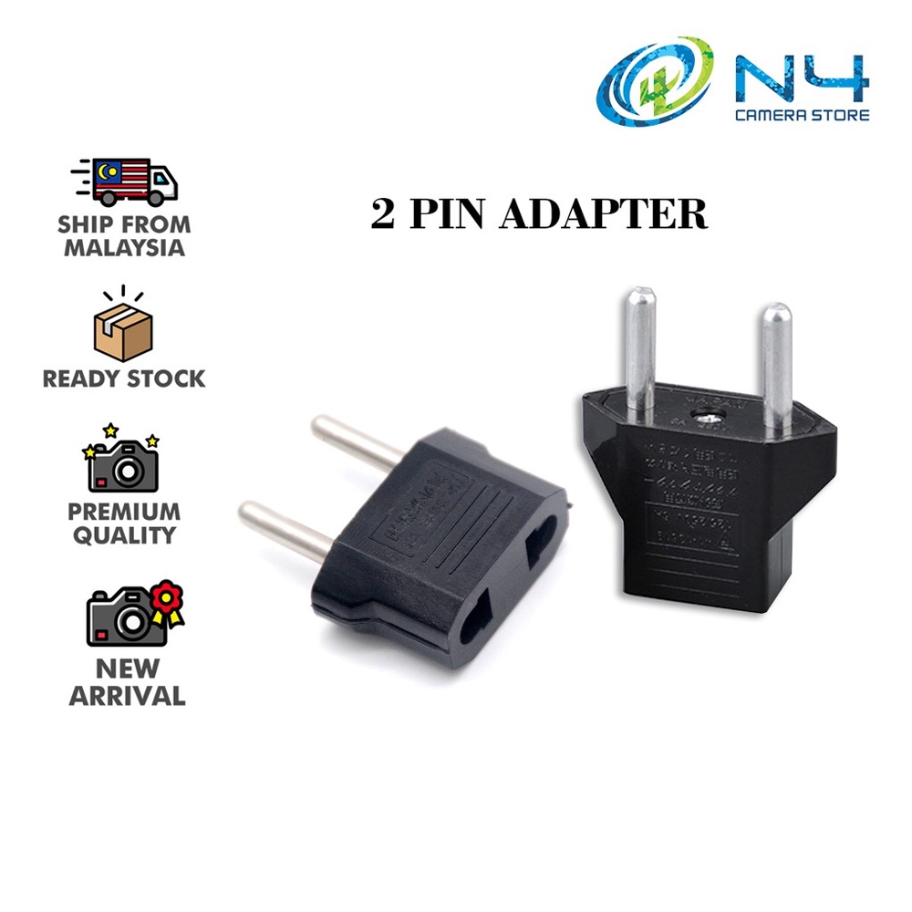 2pin OR 3Pin Universal Adapter Plug Travel Adapter 3 Pin Malaysia