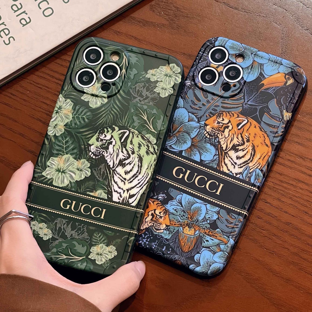 Flowers Tiger Fashion Casing iPhone Case Bubble Side Camera Protector for iPhone 15 14 13pro max 12pro 11promax