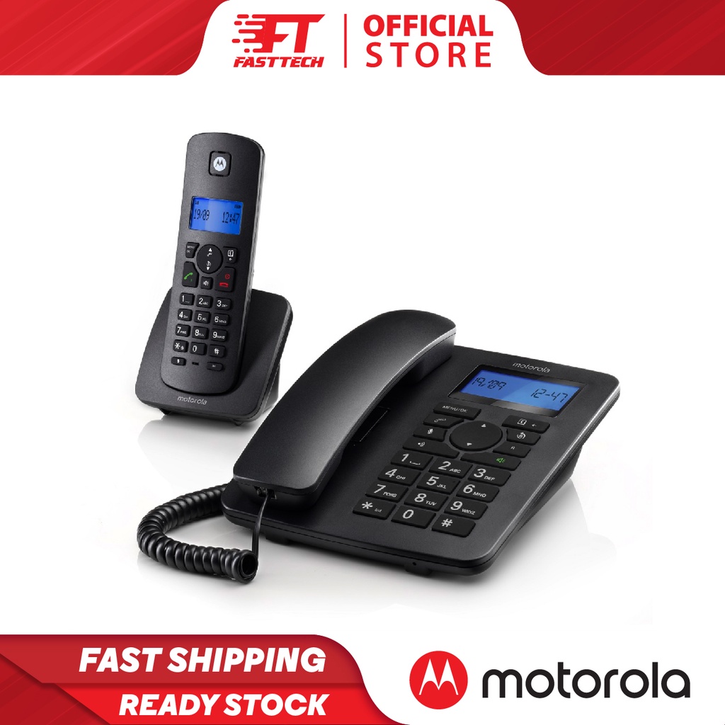 [US Brand] Motorola C4201 Combo Dect Corded Cordless Speaker Phone