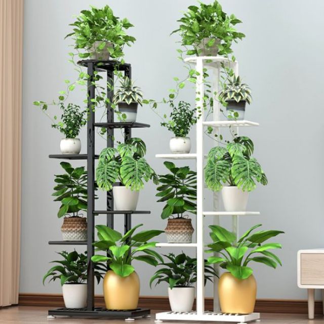 Rak pasu bunga bertingkat besi iron flower pot stand shelf 