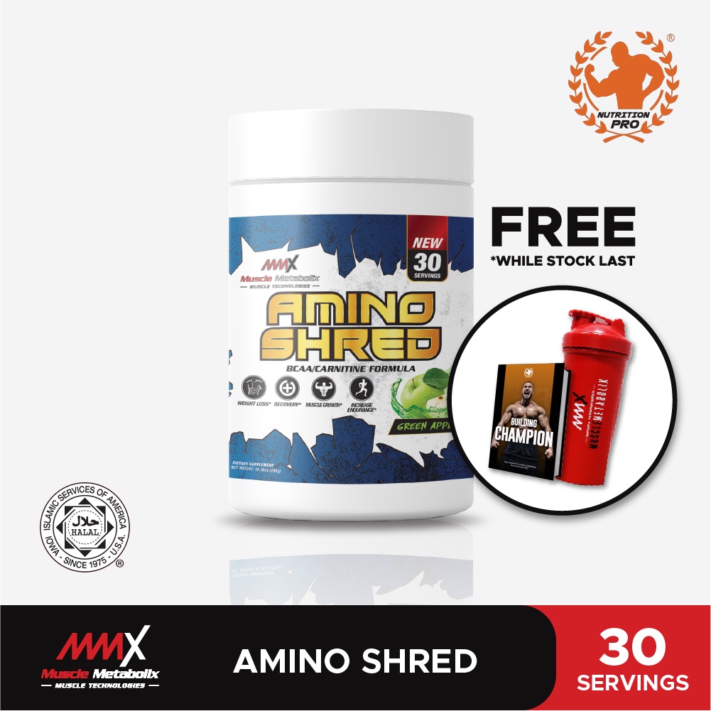 MMX Amino Shred, SUPPLEMENT GYM,FITNESS,BAKAR LEMAK,ENERGY, ENDURANCE,KEMPIS PERUT,BUANG LEMAK,SUPPLEMENT HALAL