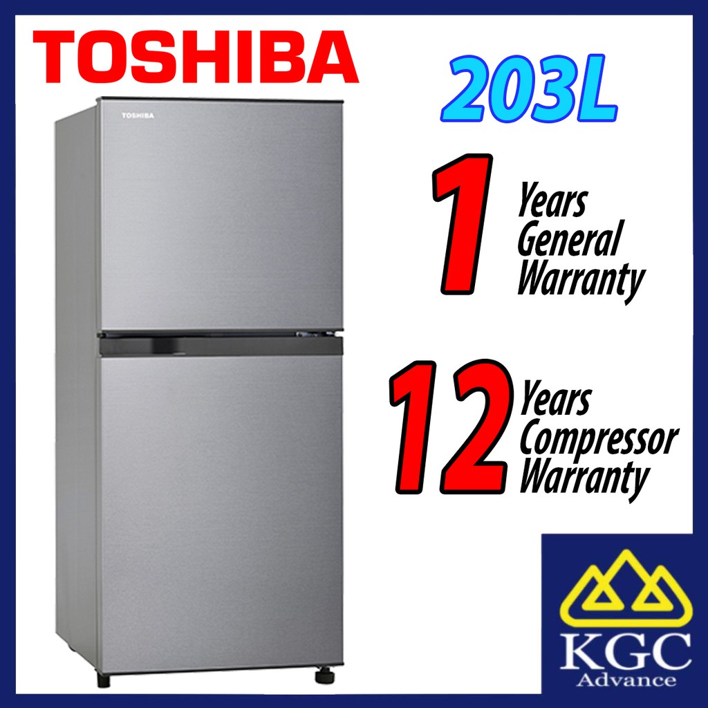 (Free Shipping) Toshiba Peti Sejuk 冰箱 Fridge 203L 2Doors Refrigerator