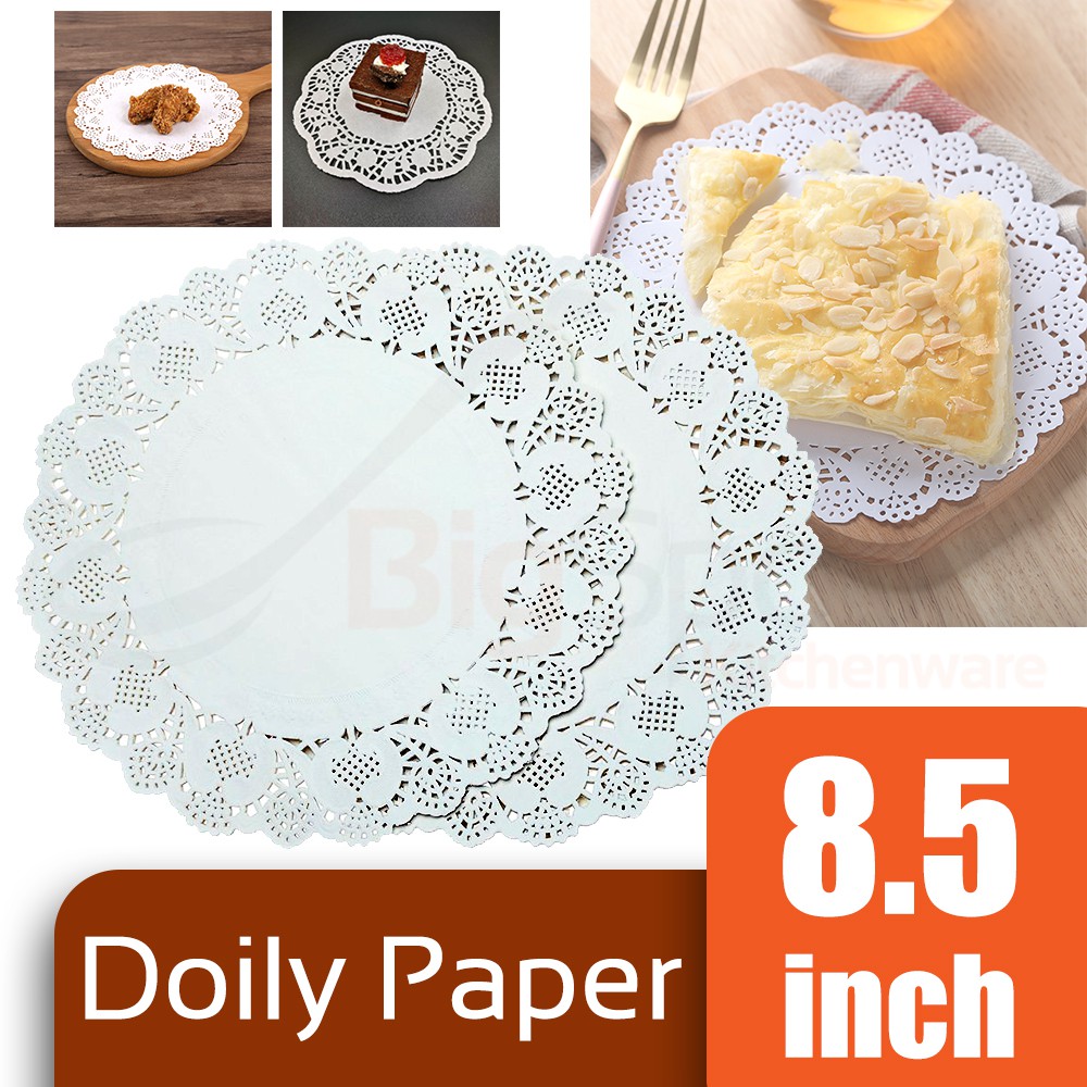Round Doily Paper 8.5 inch White (Approx 150 pcs)