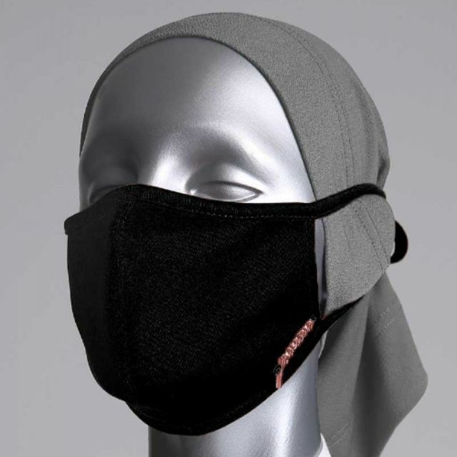 Jovian Mandagie Tie on Mask in Black (Rose Gold Emblem) Shopee Malaysia
