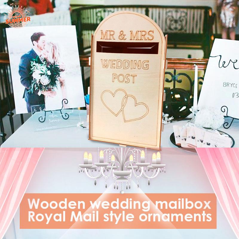 Wedding Card Box Wedding Wooden Box Weding Post Box Royal Mail Style Ornament Home Decoration Party With Lock 2019 Shopee Malaysia