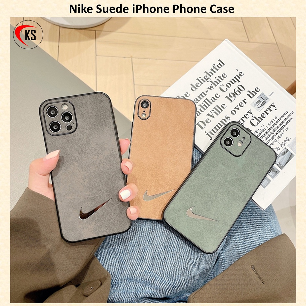 Nike Suede Phone Case iPhone 14 Pro Max 13 Pro Max 12 Pro Max 11 Pro Max XS Max XR 7 Plus 8 Plus