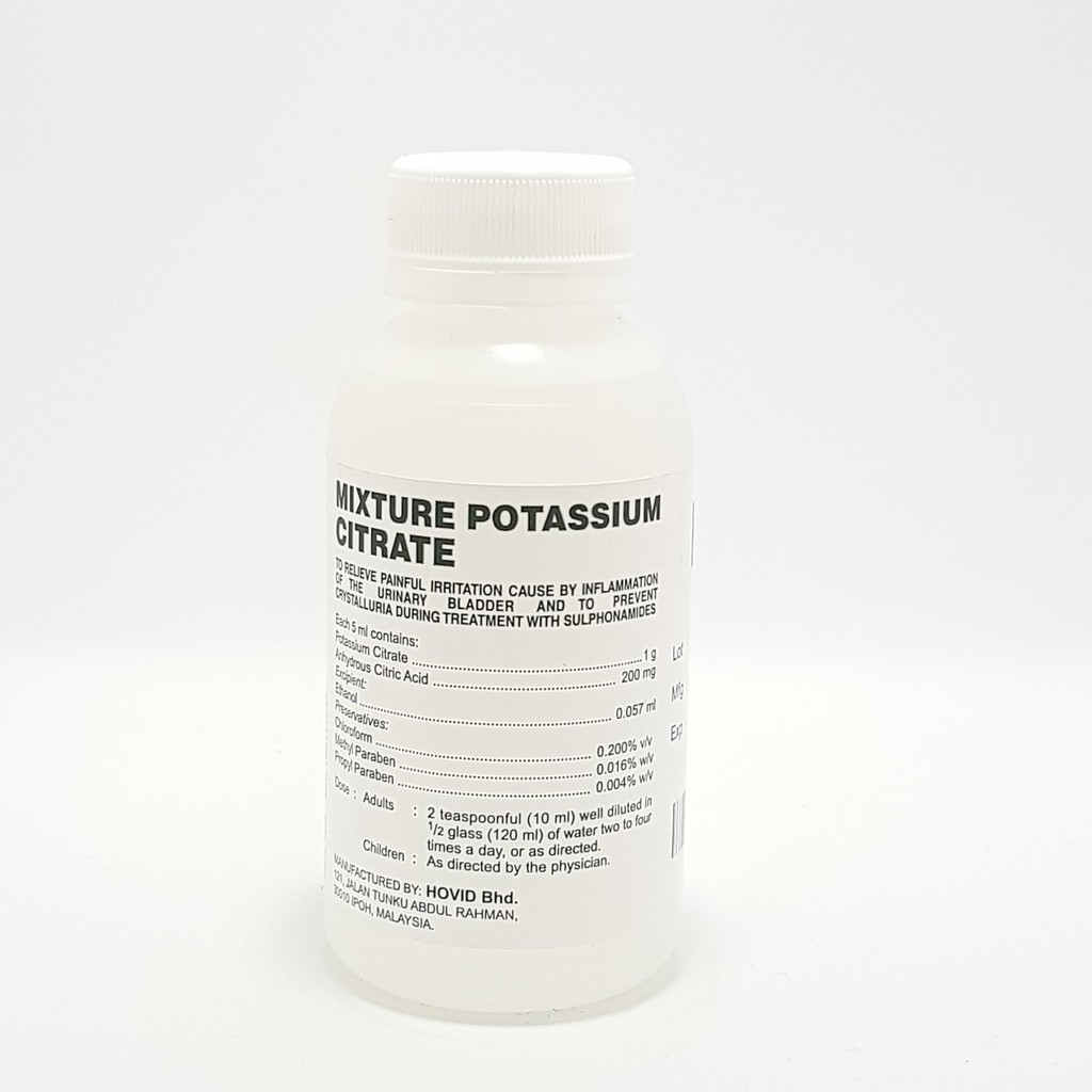 MIXTURE POTASSIUM CITRATE 100ML Shopee Malaysia