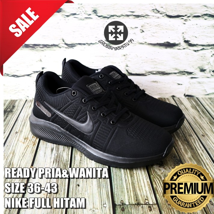 Pgs Full Black School Shoes Sneakers Nike Running Black Men Women Boys Girls Shopee Malaysia