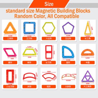 1pcs Standard Size Magnetic Designer Toy Kids Educational Toys Plastic Creative Bricks Enlighten Magnetic Building Blocks