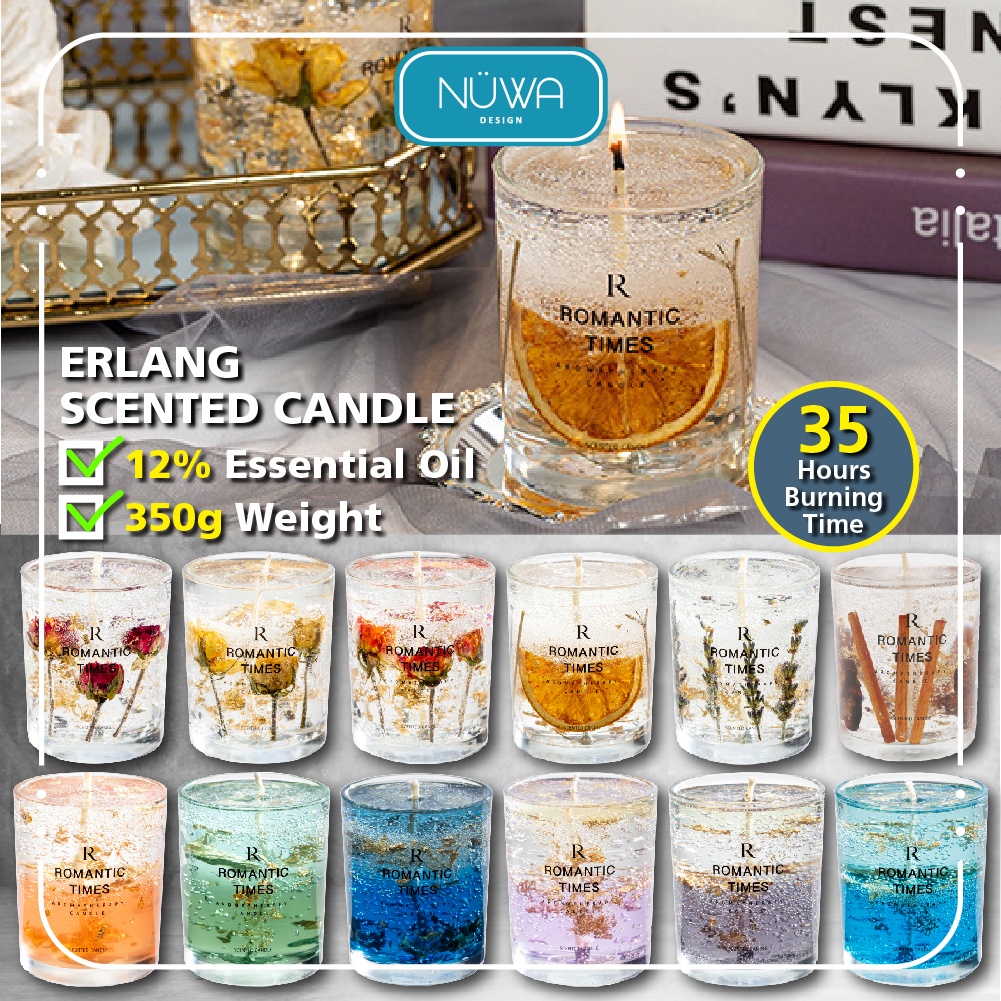 NUWA Erlang Scented Candle Romantic Gift Scented Candles Fragrance Candle Lilin Wangi Room