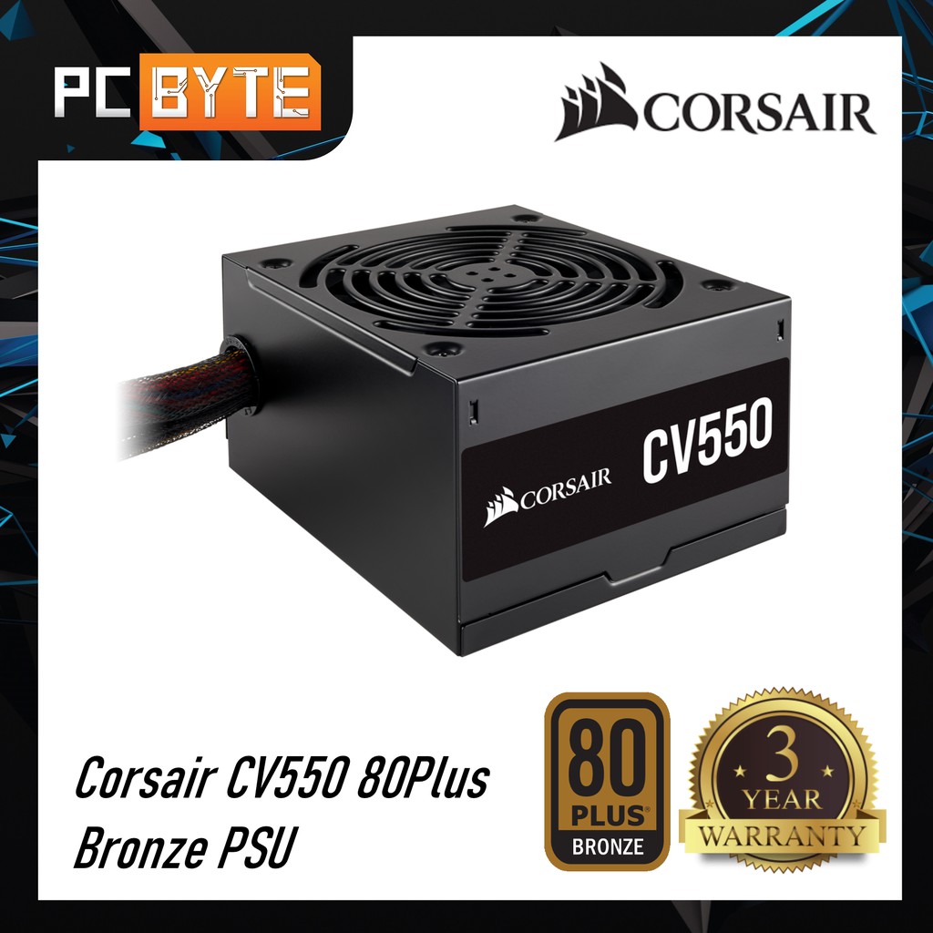 Corsair CV Series™ CV550 — 550 Watt 80 Plus® Bronze Certified PSU ...