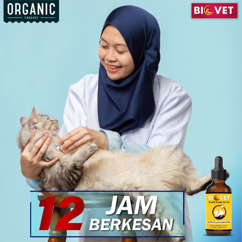 NEW! Biovet untuk kucing Growth Booster Vitamin Kucing / ubat selsema  kucing berkesan /ubat cacing kucing / kurap kucing