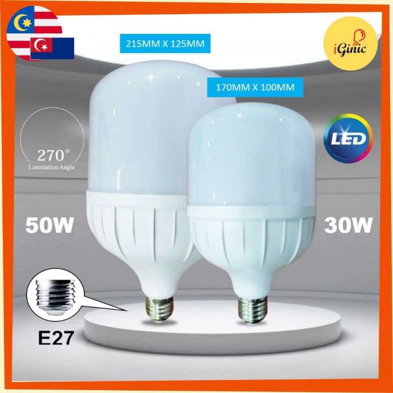 【HIGH BRIGHTNESS LED BULB】18W / 30W / 50W (E27) SAVING ENERGY LED T-BULB, LED EFFICIENT BULB