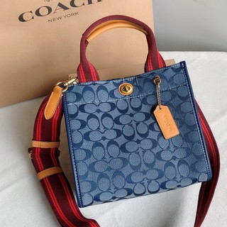 coach chambray tote 34