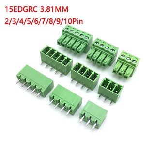 Straight 4Pin 3.81mm KF2EDG Terminal Block Screw Connectors Plug-in Male&Female 