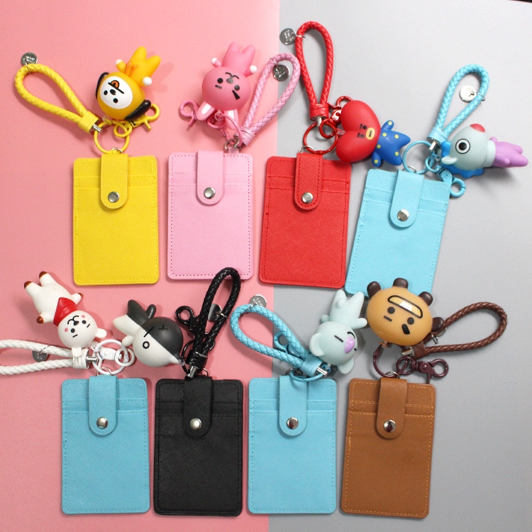 KPOP BTS BT21 Work ID Card Holder Cartoon Cute TATA COOKY ...