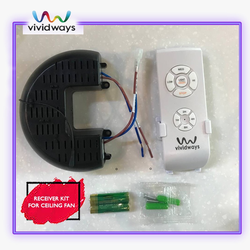 K2 VIVIDWAYS REMOTE CONTROL RECEIVER KIT FOR AC CEILING FAN Shopee