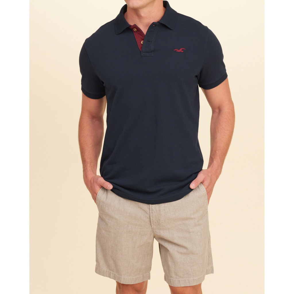 hollister stretch polo shirt