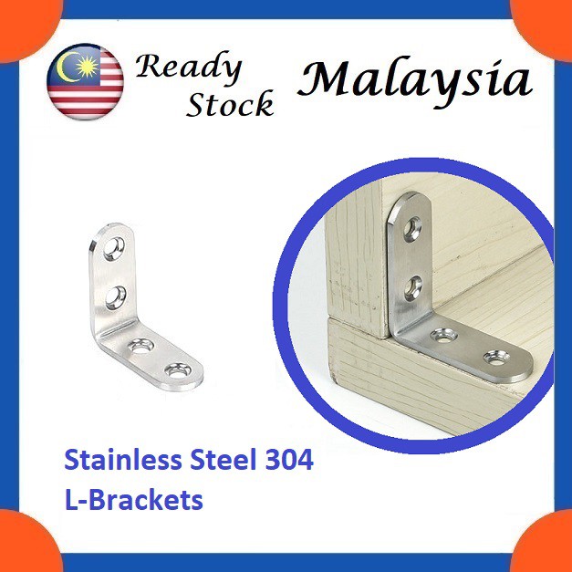 Stainless Steel Multipurpose L Brackets For Furniture Shopee Malaysia