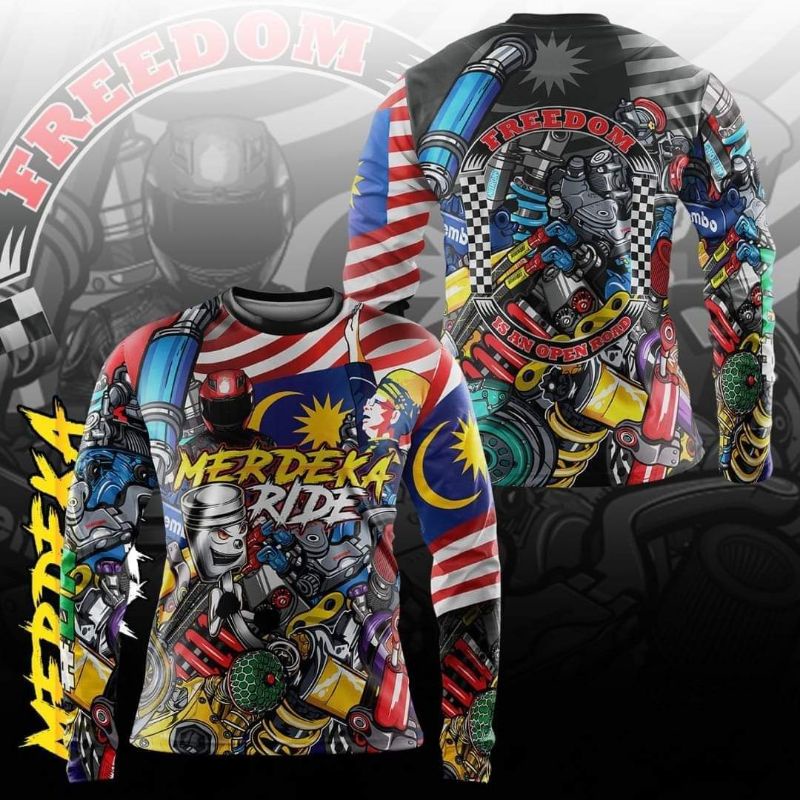 Jersi Motor Ride Santai Jersi Motor Edisi Merdeka / Merdeka Ride ...