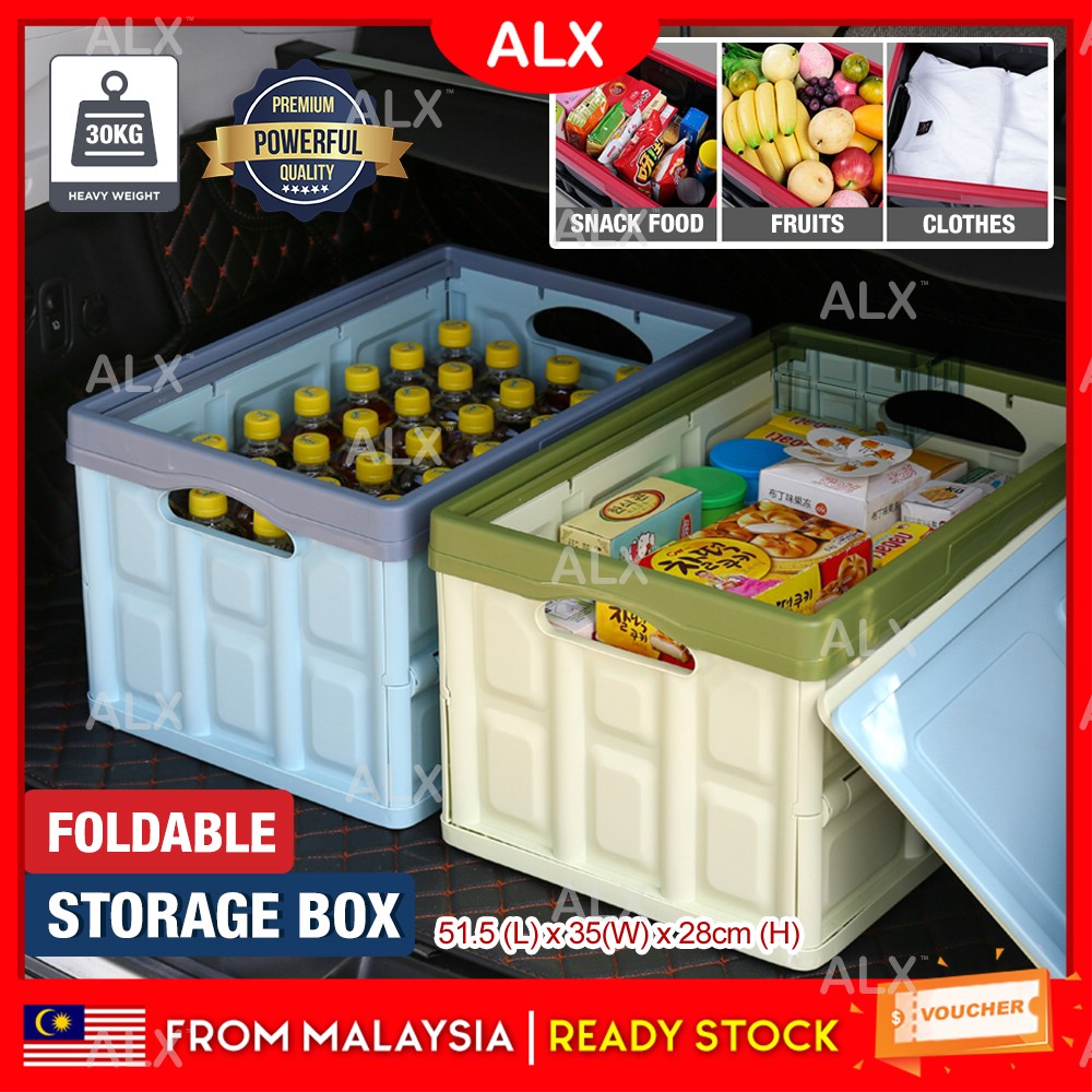 ALX [ CLEAR STOCK ] Car Trunk Folding Storage Box Large Capacity