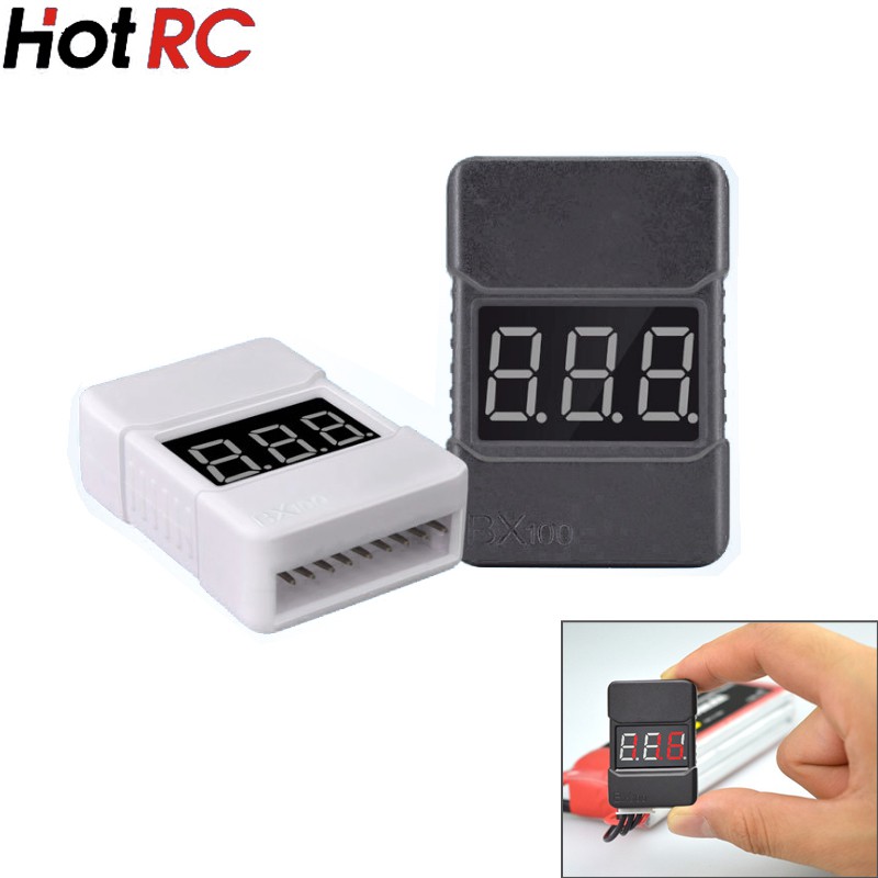 HotRc BX100 1-8S Lipo Battery Voltage Tester/ Low Voltage Buzzer Alarm