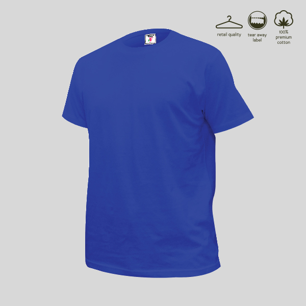 Alam Fashion Unisex Round Neck Short Sleeve _ Royal Blue