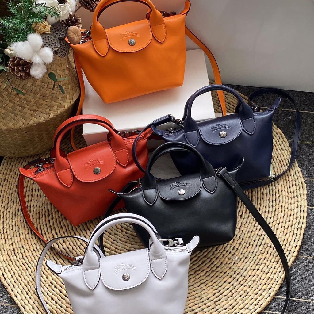 longchamp lamb leather bag