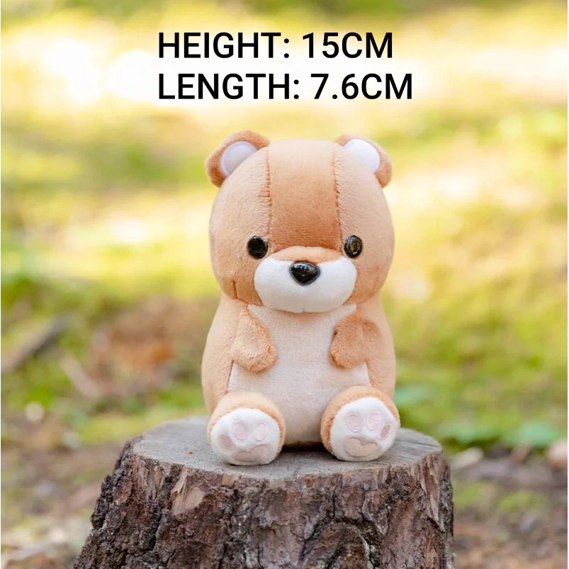 (MINI SIZE) BELLZI TEDDY THE GRIZZLY BEAR (HEIGHT: 15CM, LENGTH: 7.6CM