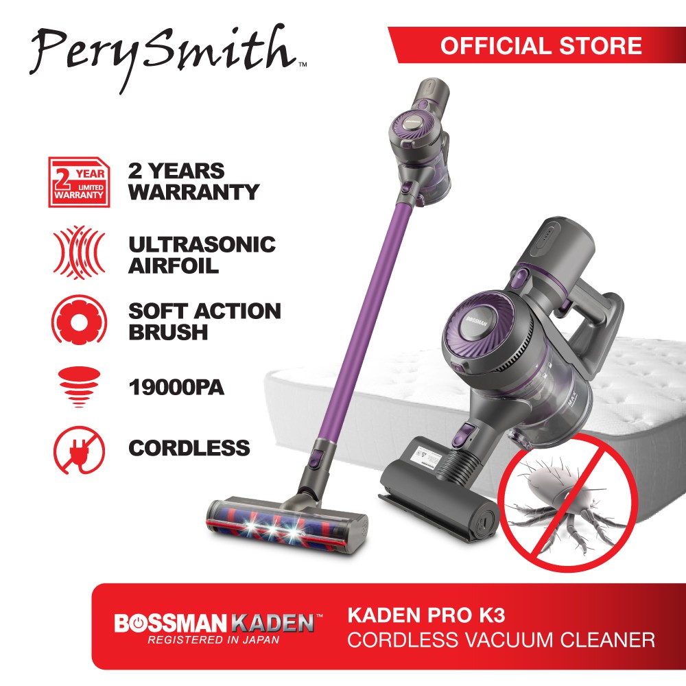 PerySmith Cordless Vacuum Cleaner X Bossman Kaden PRO K3 Shopee Malaysia