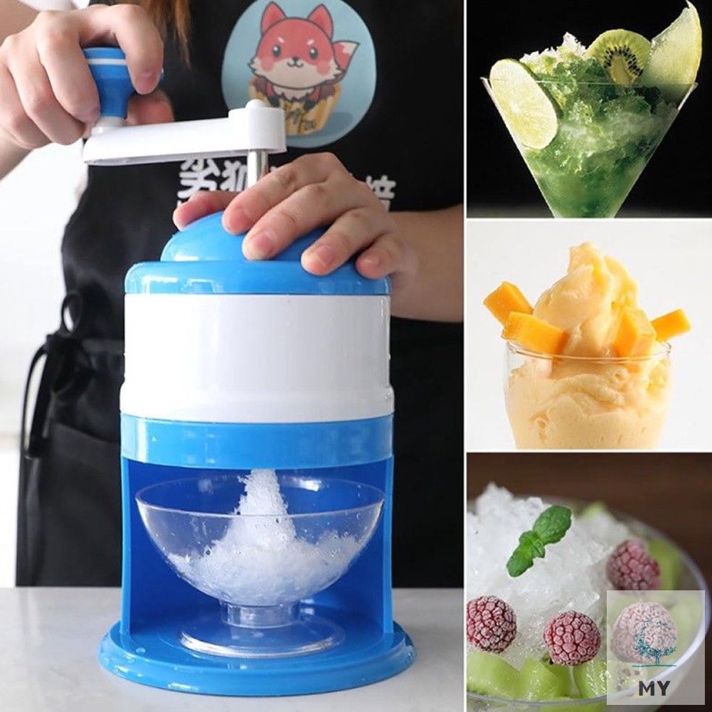 Portable Hand Crank Manual Ice Shaver Crusher Shredding Snow Cone Maker Machine Tool Shopee