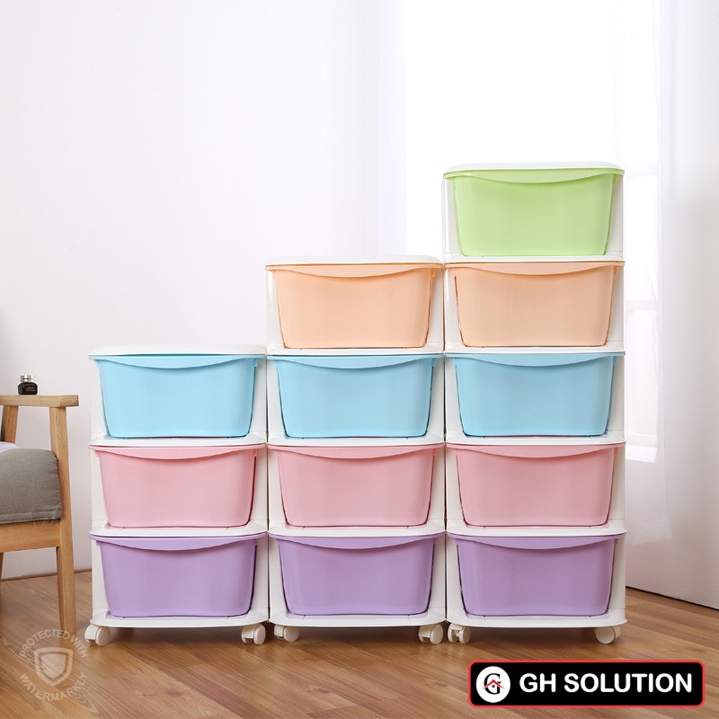 302 Multi Color Storage Drawer With Wheel Large Shopee Malaysia