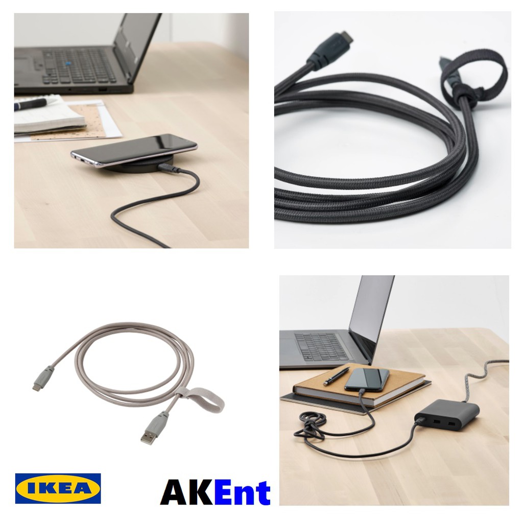 💥 IKEA LILLHULT IKEA charging cable Shopee Malaysia