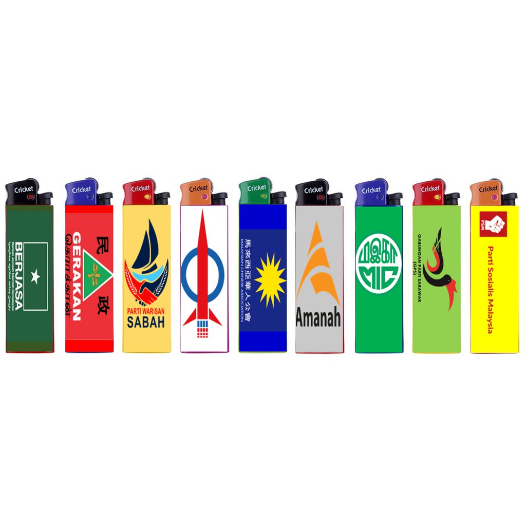 Political Party Parti Politik Malaysia Special 9 Pcs Limited Edition Custom Lighter Shopee Malaysia