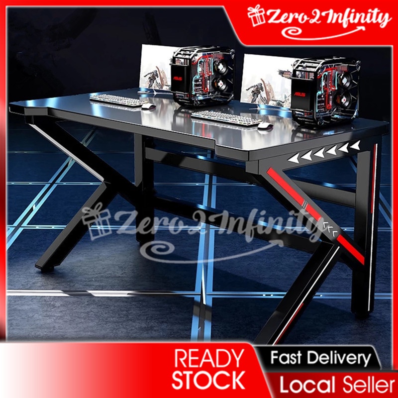 【Z2I】Black computer desk home desktop game esports table anchor live computer desk game Internet cafe gaming desk