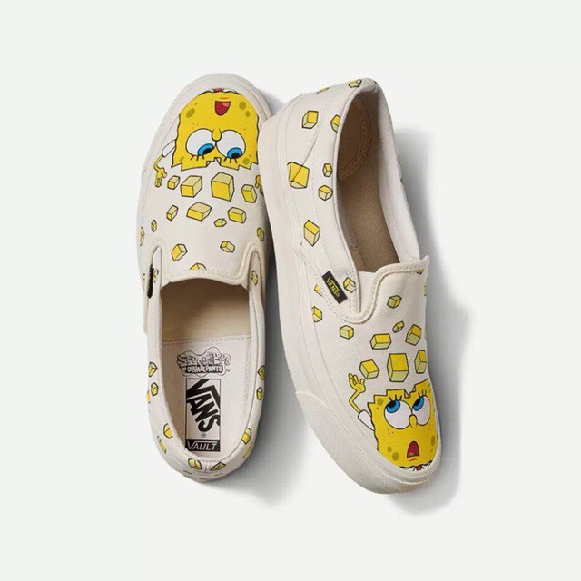 vans slip on spongebob yellow