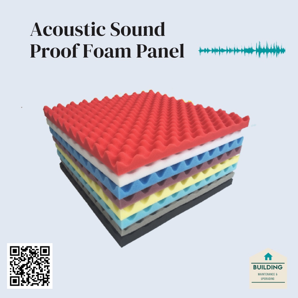 Acoustic Soundproof Studio Foam Panels, 30cm x 30cm x 5cm, Acoustic Egg