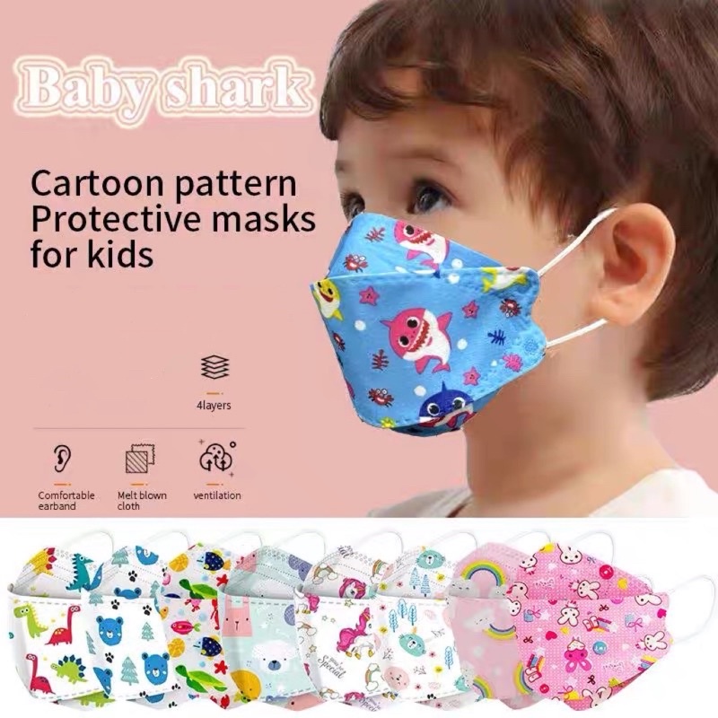 KF94 Kids Face Mask Baby Mask Cartoon Mask Children Mask Mask Budak ...