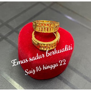 Cincin Sempua Emas Korea 24k Cop 916 Shopee Malaysia